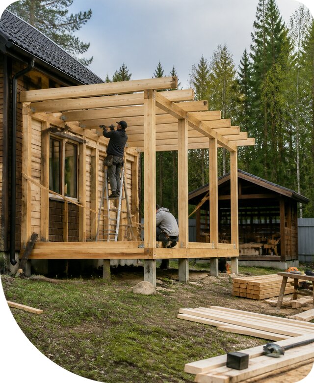 Строительство пристроек и построек на участке в Елизове